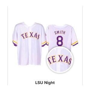 Texas Rangers Josh Smith LSU Night Collector's Jersey - NEW